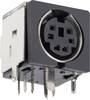 BKL Electronic 0204046 Mini DIN connector Socket, horizontal mount Number of pins: 3 Black 1 pc(s)