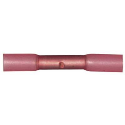Pink electrical cable connection, connected at both ends.