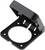 Black plastic frame housing with a circular cut-out in the centre and hinged lid, suitable for mounting and covering.