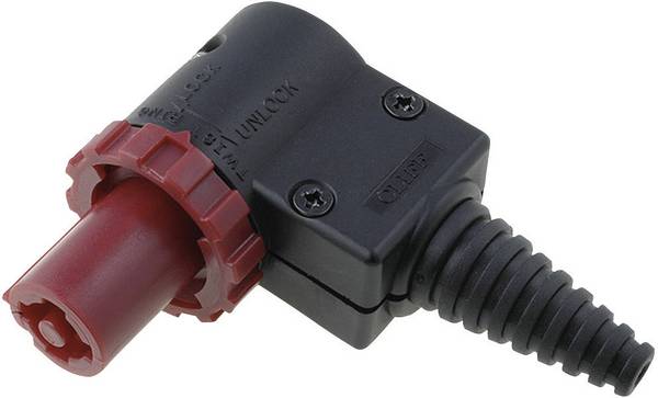 Cliff FCR20673 Mains connector FC Plug, right angle Total number of pins: 3 + PE 20 A Red 1 pc(s) Piece
