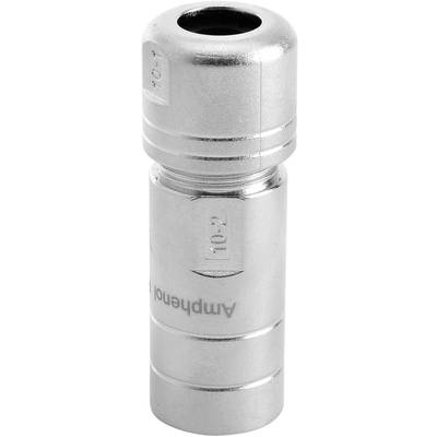 A silver, cylindrical sealing adapter with precise engravings and a smooth surface.
