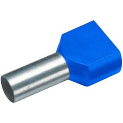 Blue hexagonal plastic head with a cylindrical metal shaft, possibly a handle or tool component.