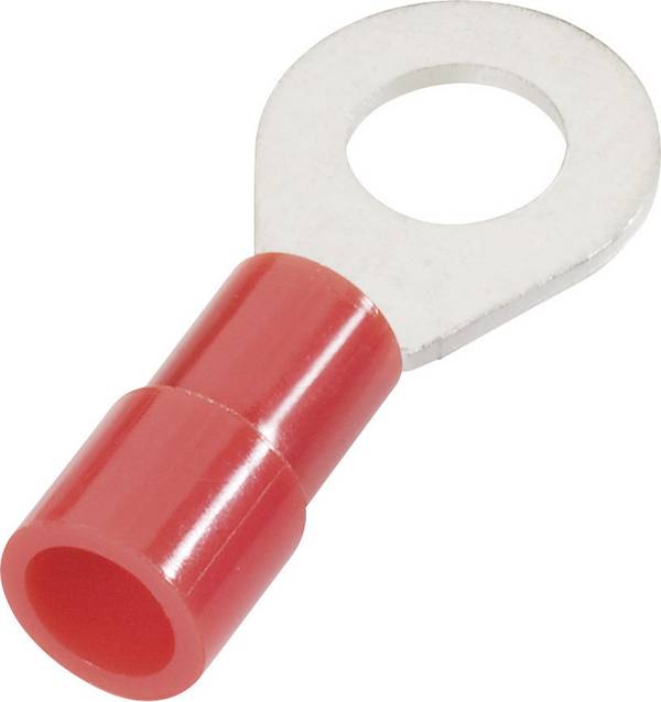 Cimco 180072 Ring terminal  Cross section (max.)=10 mm² Hole Ø=6.5 mm Partially insulated Red 1 pc(s)
