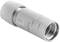 Metal coaxial plug, cylindrical, with threaded end.