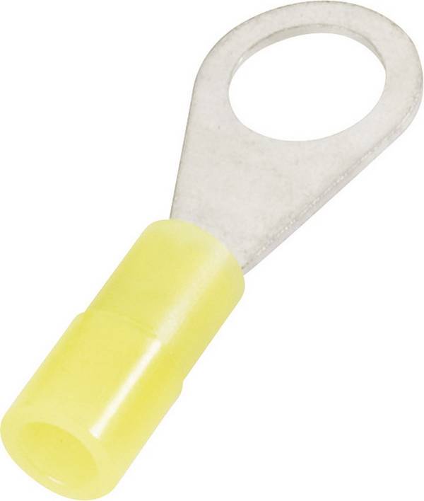 Cimco 180054 Ring terminal  Cross section (max.)=6 mm² Hole Ø=6.5 mm Partially insulated Yellow 1 pc(s)