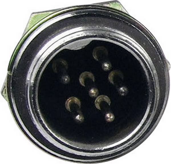 Cliff FC684202 Mini DIN connector Plug, vertical mount Number of pins: 2 Silver 1 pc(s)