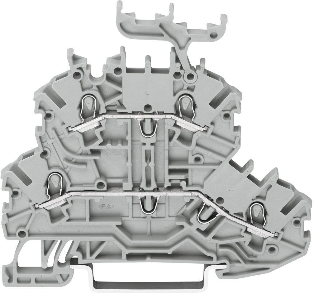 WAGO 2000-2201 Dual port continuity 3.50 mm Pull spring Configuration: L, L Grey 1 pc(s)