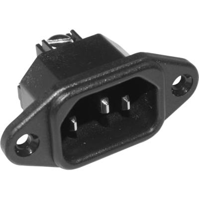 K & B 42R014122 IEC connector 42R Plug, vertical mount Total number of pins: 2 + PE 10 A Black 1 pc(s) 