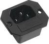 K & B 42R321121 IEC connector 42R Plug, vertical mount Total number of pins: 2 + PE 10 A Black 1 pc(s)