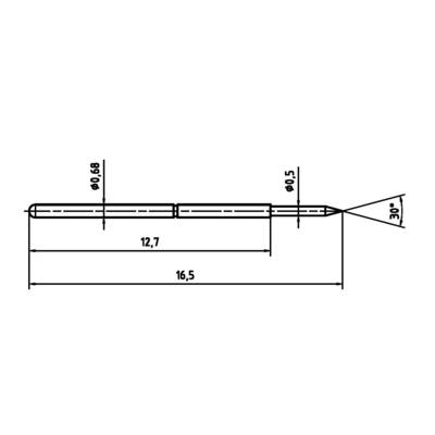 PTR Hartmann 1007-B-0.7N-AU-0.49C Precision test tip