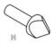 Drawing of an ergonomically shaped lever handle that may be used to operate a machine or device.