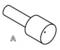 A schematic drawing shows a cylindrical body with a point on the front surface, labelled 'A'.