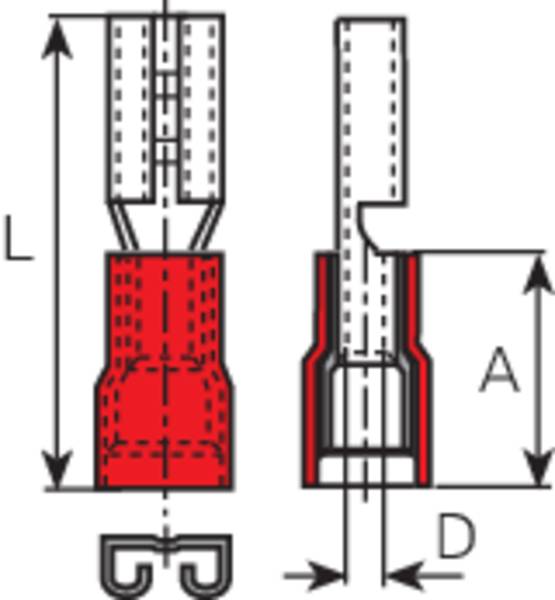 Vogt Verbindungstechnik 3903 Blade receptacle Connector width 6.3 mm