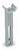 Grey plastic wall plug in a long, narrow design with a ribbed shaft and a foldable hook at the upper end.