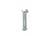 Grey-blue plastic wall plug in vertical orientation with ribbed structure, suitable for fixing into walls.