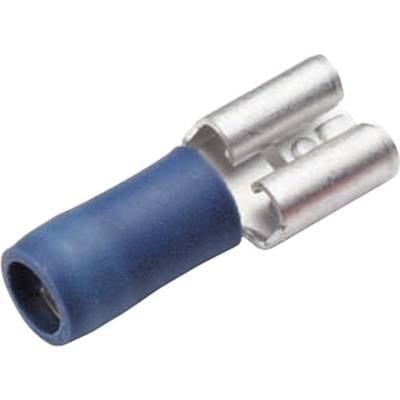 Blue cable lug with metal end, typically used for securely connecting electrical cables.