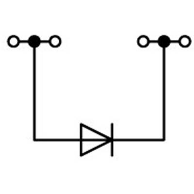 The circuit symbol shows a rectifier with a diode between two circuits connected in series.
