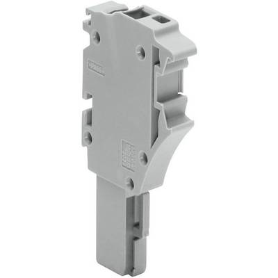 Grey plastic component with multiple mounting points and discernible structures, potentially part of an assembly or mounting system.
