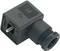 A black, right-angled socket connector with a threaded screw, housing marked with 'B', suitable for electrical connections.
