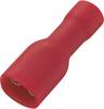 TRU COMPONENTS 1566938 Blade receptacle Connector width: 4.8 mm Connector thickness: 0.5 mm 180 ° Insulated Red 50 pc(s)