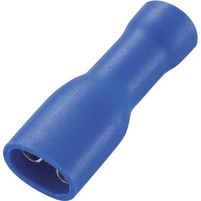 TRU COMPONENTS 737840-4.8 Blade receptacle  Connector width: 4.8 mm Connector thickness: 0.8 mm 180 ° Insulated Blue 50 