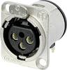 Neutrik NC3FD-H XLR connector Sleeve socket, right angle pins Number of pins: 3 Silver 1 pc(s)