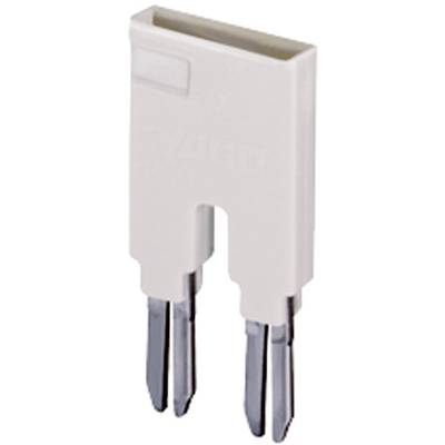 White two-pole electrical fuse with two metal contacts.<br><br>Note: The translation remains the same as the original text, using standard British English terminology for electrical components.