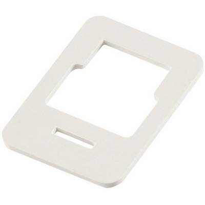 White SIM card adapter holder, rectangular with cut-out for smaller SIM card formats.