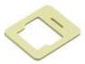 A square, cream-coloured component with a rectangular cut-out, presumably part of an electronic device.