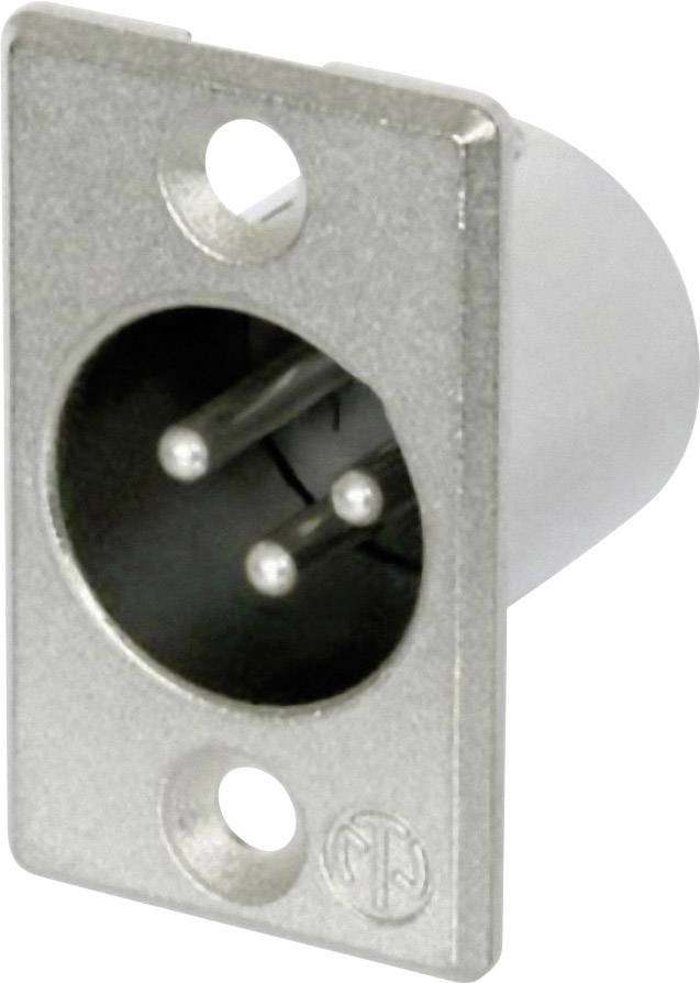 Neutrik NC3MP XLR connector Sleeve plug, straight pins Number of pins: 3 Silver 1 pc(s)