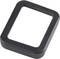 A black, rectangular magnetic holder with rounded corners, lying flat on a white surface.