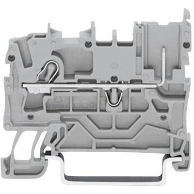 A grey, technical component with multiple layers, slots and connections, typical of electronic switchgear assemblies.