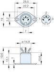 Hirschmann 930 018-200-1 DIN connector Sleeve socket, straight pins Number of pins (num): 3 Silver 1 pc(s)