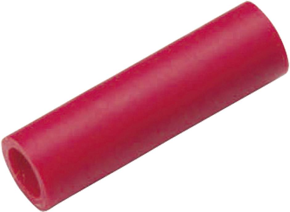 Red cylindrical object, similar to a sleeve or a small tube.