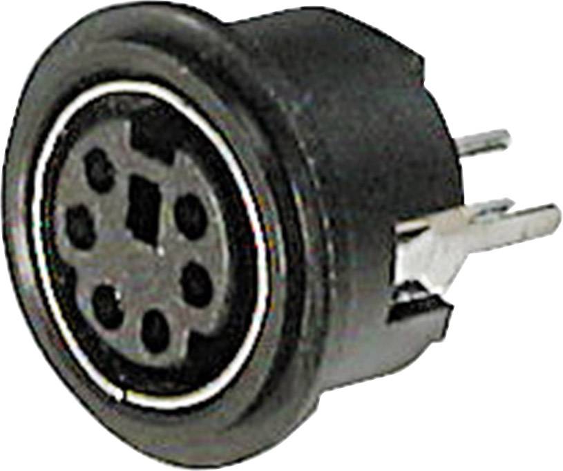 ASSMANN WSW A-DIO-TOP/04 Mini DIN connector Socket, vertical vertical Number of pins: 4 Black 1 pc(s)