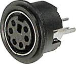 ASSMANN WSW A-DIO-TOP/04 Mini DIN connector Socket, vertical vertical Number of pins (num): 4 Black 1 pc(s)