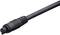 A black, elongated metal shaft with ventilation slots on the left side. The object has a cylindrical shape.