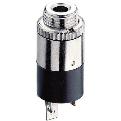 Lumberg KLB 13 2.5 mm audio jack Socket, vertical vertical Number of pins (num): 3 Stereo Black 1 pc(s) 