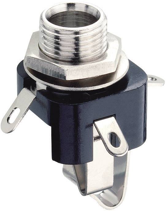 Lumberg KLB 3 6.35 mm audio jack Socket, vertical vertical Number of pins: 3 Stereo Black 1 pc(s)