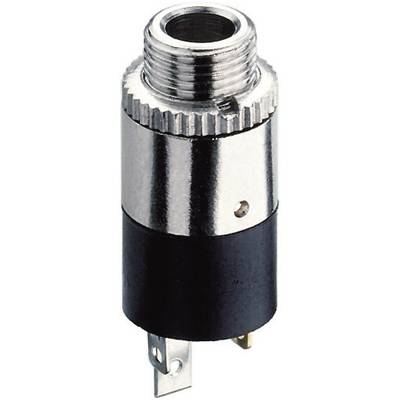 Lumberg KLB 4 3.5 mm audio jack Socket, vertical vertical Number of pins: 3 Stereo Black 1 pc(s)