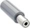 Grey metal cylinder, similar to a connector or adapter, with a circular inner hole in the centre.
