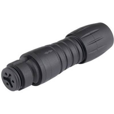 A black socket adapter with a ribbed handle and shaped connector housing, against a white background.