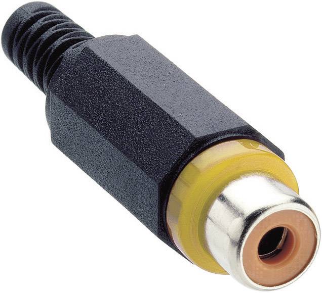 Lumberg XKTO 1-YE RCA connector Socket, straight Number of pins (num): 2 Yellow 1 pc(s)
