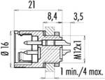 Binder 99-9127-00-08 Series 720 Miniature Circular Connector Nominal current (details): 2 A