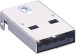 Lumberg 2410 07 USB 2.0 Connector Plug, horizontal mount Panel plug type A, angled, SMT