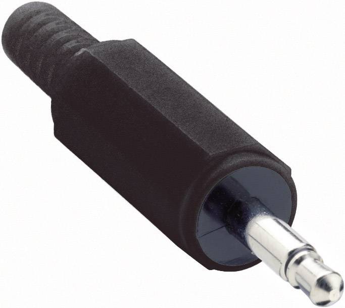 Lumberg 153206 3.5 mm audio jack Plug, straight Number of pins: 2 Mono Black 1 pc(s)