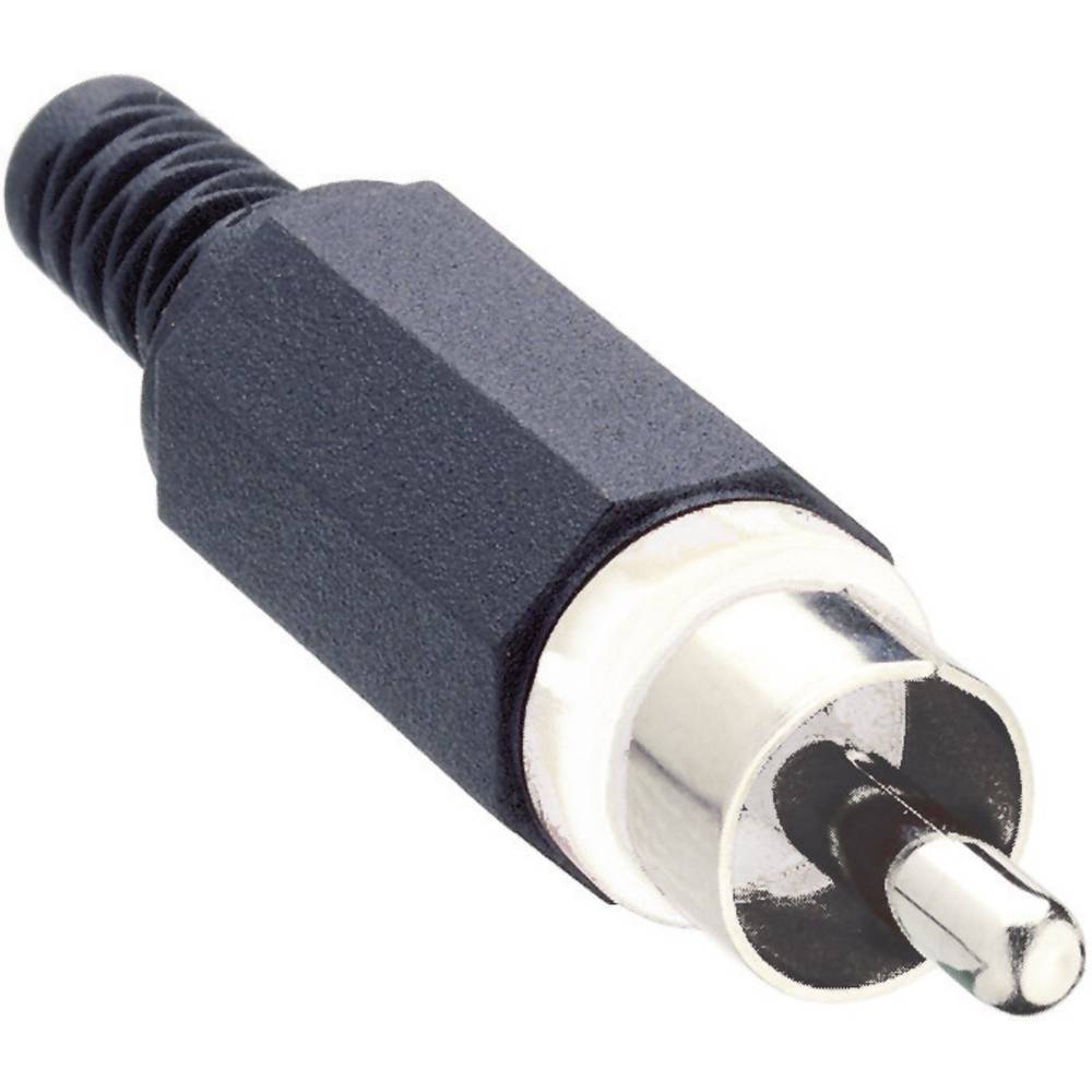 Lumberg XSTO 1-WH RCA connector Plug, straight Number of pins (num): 2 White 1 pc(s)