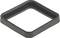 A black square sealing ring with rounded corners.