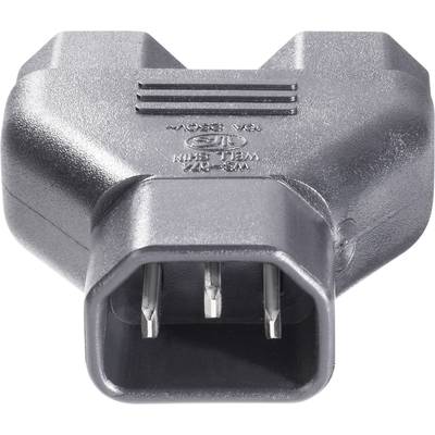 BKL Electronic 073331 IEC adapter IEC C14 plug  - IEC C13 socket , IEC C13 socket   Black  1 pc(s) 