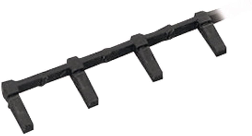 'Black galvanised pipe hook with multiple hanging arms.'